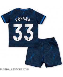 Günstige Chelsea Wesley Fofana #33 Auswärts Trikotsatzt Kinder 2023-24 Kurzarm (+ Kurze Hosen)